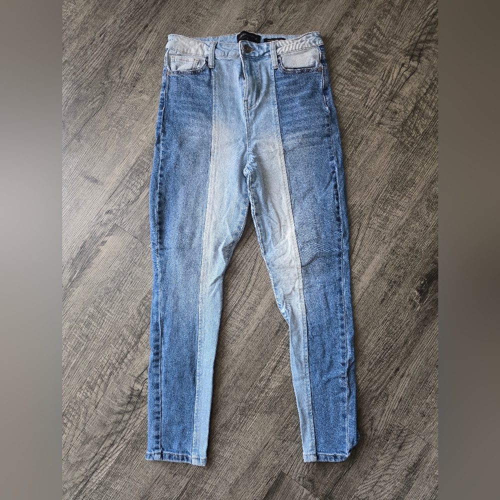Kendall & Kylie Two-Tone Skinny Blue Jeans - Picture 2 of 2